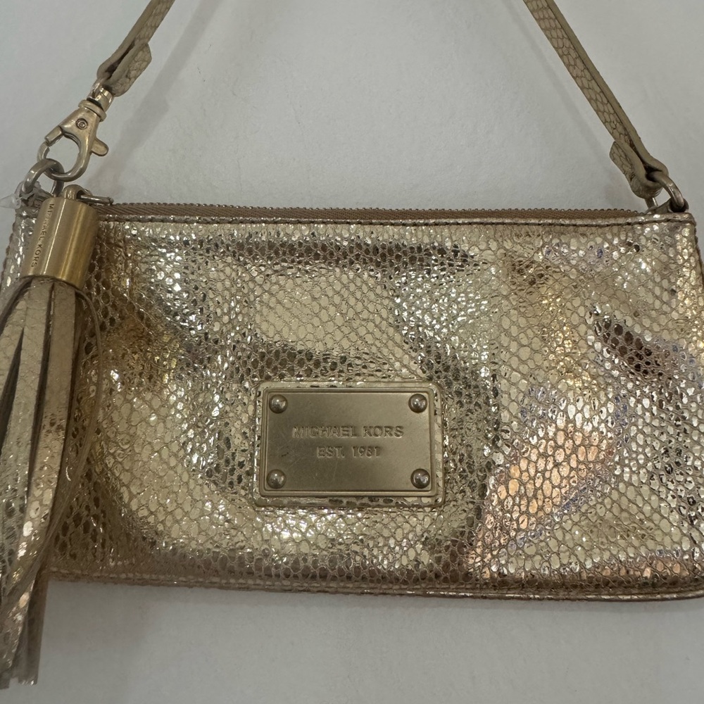 Michael Kors‎ Metallic Gold Wristlet - Picture 4 of 8